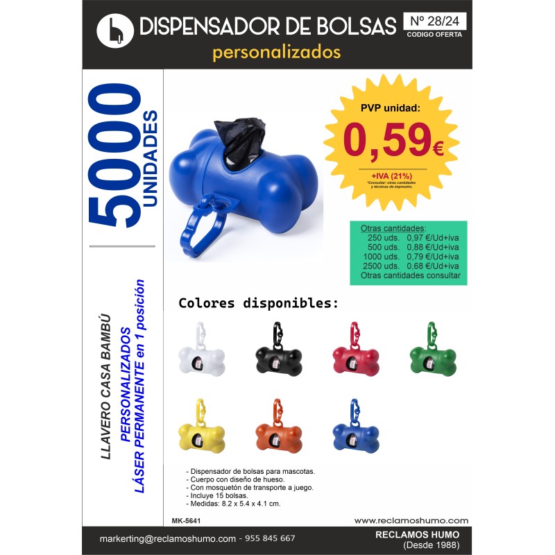 OFERTA 28/24: DISPENSADOR DE BOLSAS MASCOTAS