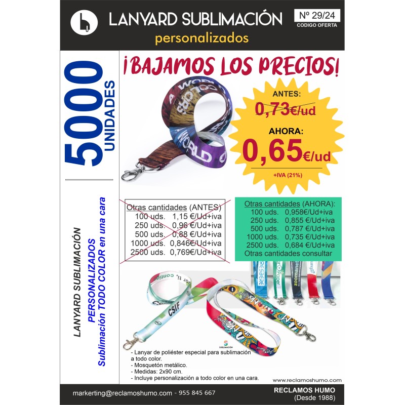 OFERTA 29/24: LANYARD SUBLIMACIÓN