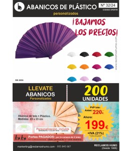 OFERTA 32/24: ABANICO VARILLAS PLÁSTICO