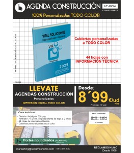 OFERTA 40/24: AGENDA CONSTRUCCIÓN 2025 PERSONALIZADA