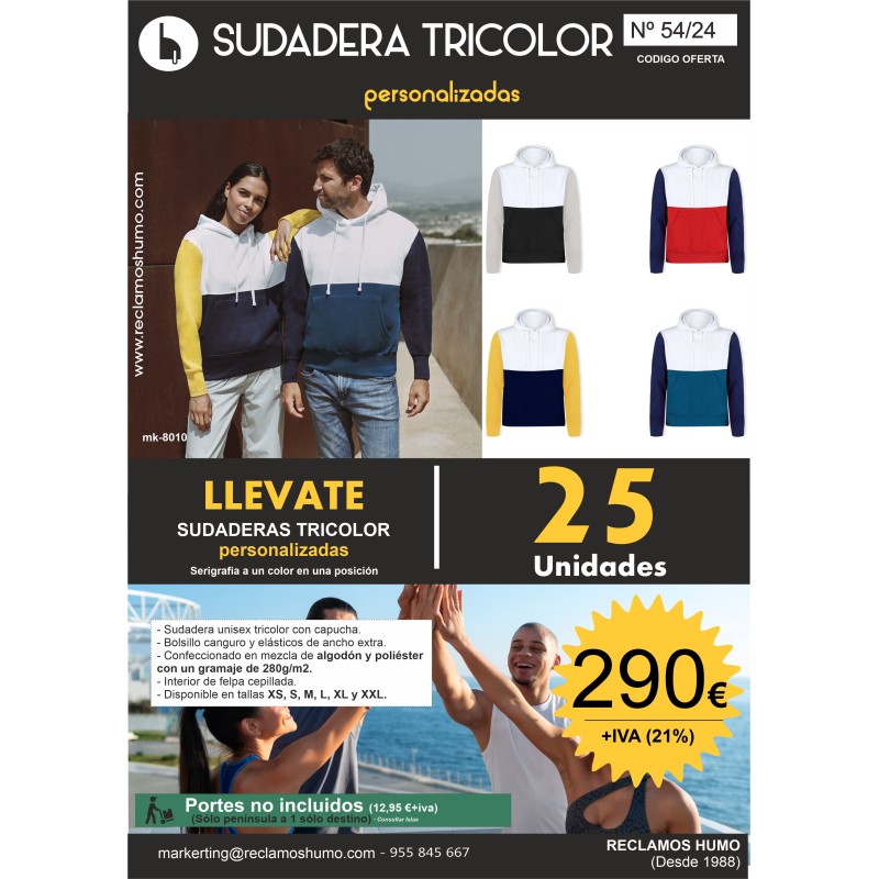 OFERTA 54/24: SUDADERA TRICOLOR