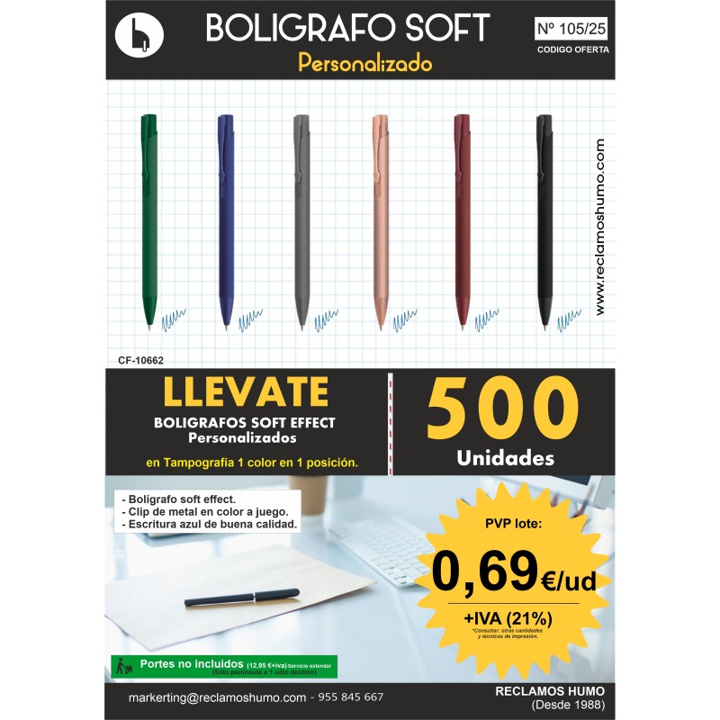 OFERTA 105/25: BOLÍGRAFO SOFT EFFECT