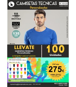 OFERTA 101/25: CAMISETAS TÉCNICAS