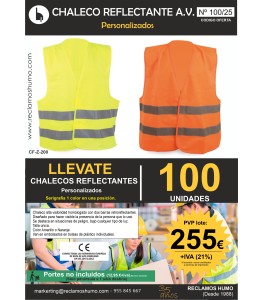 OFERTA 100/25:CHALECO REFLECTANTE A.V.