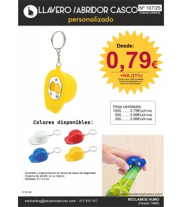 OFERTA 107: LLAVERO ABRIDOR CASCO