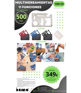 OFERTA 109/25: MULTIHERRAMIENTAS 11 FUNCIONES