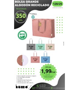 OFERTA 120/25: BOLSAS ALGODÓN RECICLADO GRANDES