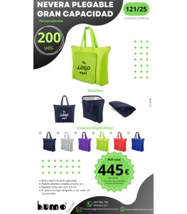 OFERTA 121/25: NEVERA PLEGABLE GRAN CAPACIDAD
