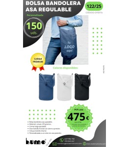 OFERTA 122/25: BOLSA BANDOLERA CON ASA REGULABLE