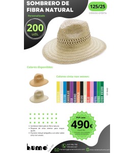 OFERTA 125/25: SOMBRERO FIBRA NATURAL