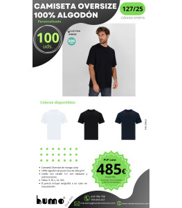 OFERTA 127/25: CAMISETA OVERSIZE