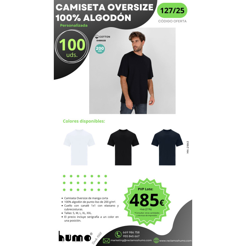 OFERTA 127/25: CAMISETA OVERSIZE
