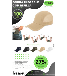 OFERTA 128/25: GORRA PLEGABLE CON REJILLA