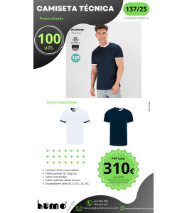 OFERTA 137/25: CAMISETA TECNINA CUELLO COMBINADO