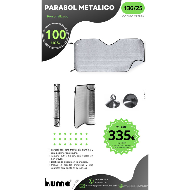 OFERTA 136/25: PARASOL METALICO 1 CARA OFERTA 136/25: PARASOL METALICO 1 CARA