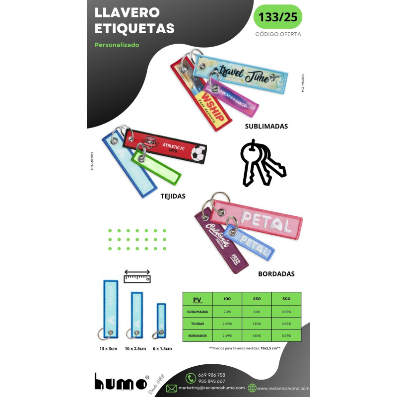 OFERTA 133/25: LLAVERO ETIQUETA OFERTA 133/25: LLAVERO ETIQUETA