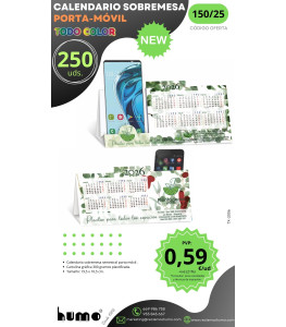 OFERTA 150/25: CALENDARIO SOBREMESA PORTA-MOVIL