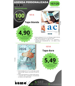 OFERTA 157/25: AGENDAS PERSONALIZADAS 15X21