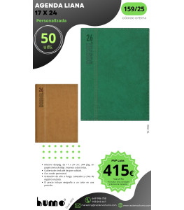 OFERTA 159/25: AGENDA LIANA 17X24CM