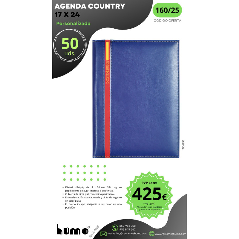 OFERTA 160/25: AGENDA COUNTRY 17X24CM
