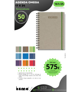 OFERTA 161/25: AGENDA OMEGA 17X24CM