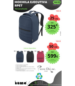 OFERTA 162/25: MOCHILA EJECUTIVA RPET PIERRE DELONE