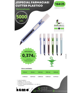 OFERTA 164/25: CUTTER PLASTICO ESPECIAL FARMACIAS