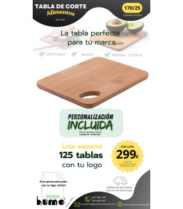 OFERTA 170/25: TABLA DE CORTE