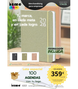 OFERTA 174/25: AGENDA A5 CARTON RECICLADO