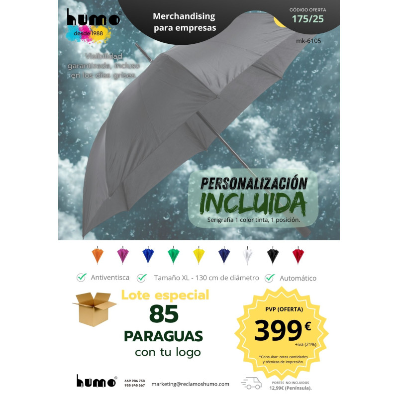 OFERTA 175/25: PARAGUAS ANTIVENTISCA XL