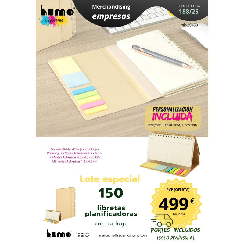 OFERTA 188/25: LIBRETA ORGANIZADORA