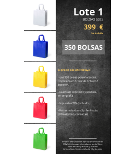 LOTE 1: BOLSA NON WOVEN LAMINADO