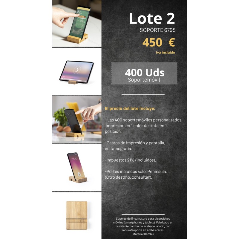 LOTE 2: SOPORTE MOVIL BAMBU