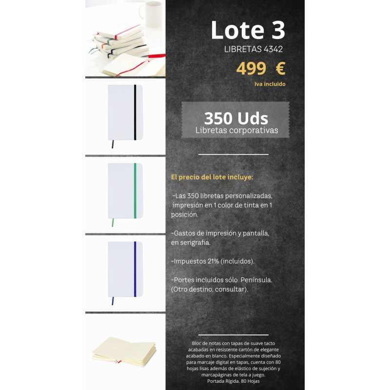 LOTE 3: BLOC DE NOTAS COMBINADO