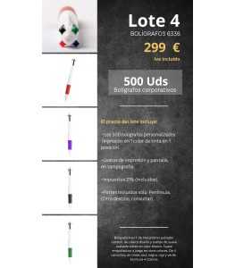 LOTE 4: BOLIGRAFO 4 COLORES