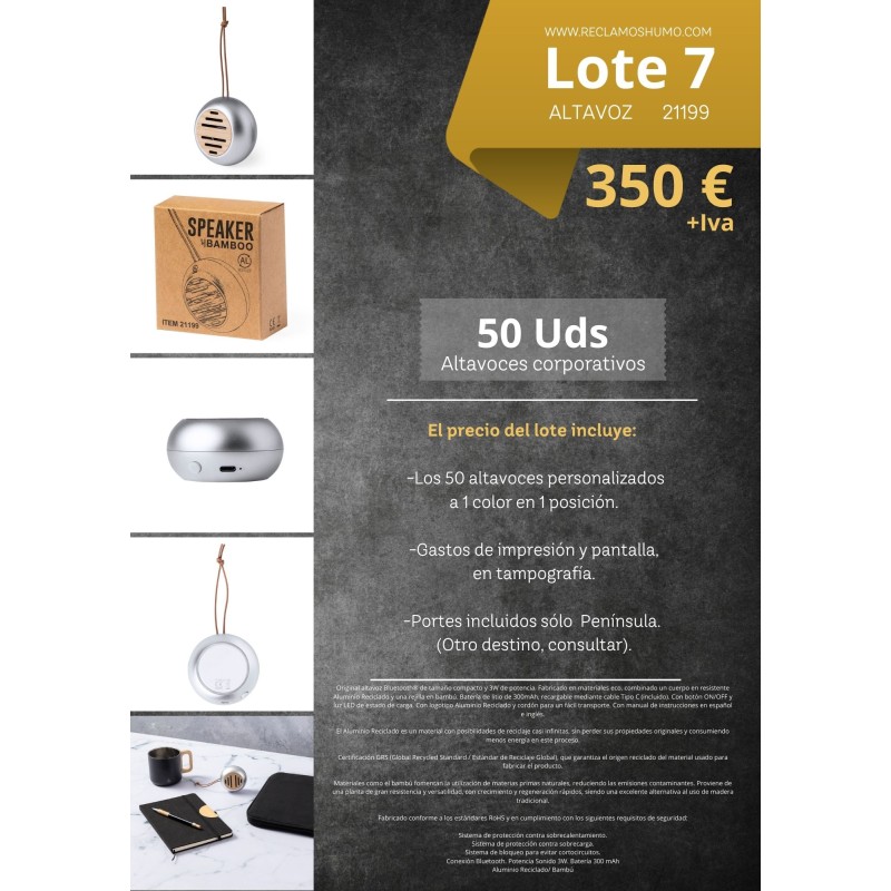 LOTE 7: ALTAVOZ BAMBU