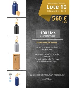 LOTE 10: BIDON TERMICO 350ML