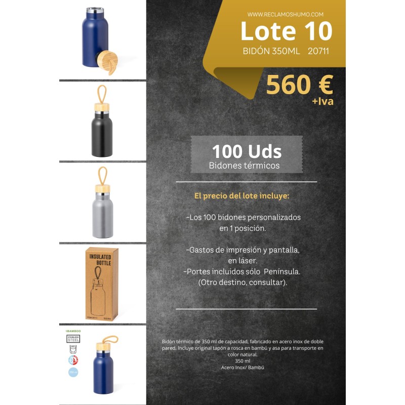 LOTE 10: BIDON TERMICO 350ML