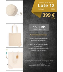 LOTE 12: BOLSA ALGODON PLEGABLE