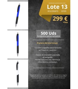 LOTE 13: BOLIGRAFO PLASTICO