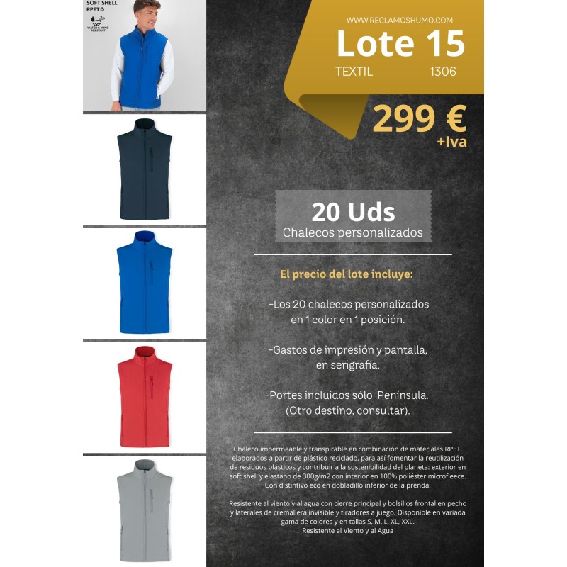 LOTE 15: CHALECO SOFTSHELL