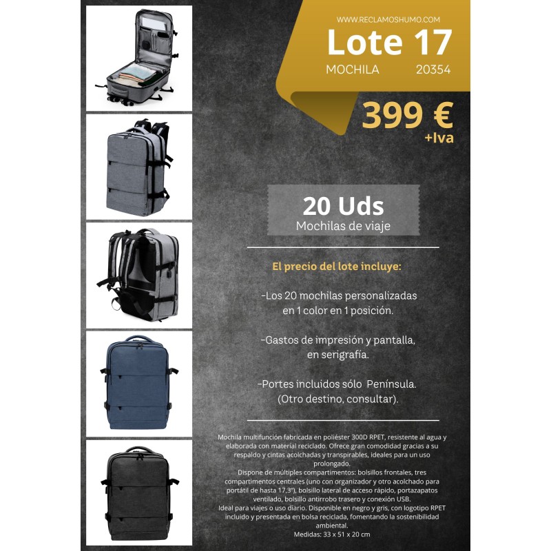LOTE 17: MOCHILA MULTIFUNCION