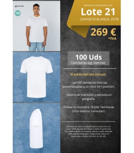LOTE 2: CAMISETA ALGODÓN BLANCA