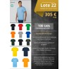 LOTE 22: CAMISETA ALGODON COLOR