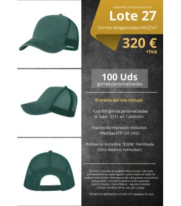 LOTE 27: GORRAS DESGASTADAS
