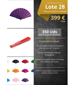LOTE 28: ABANICOS PLASTICO