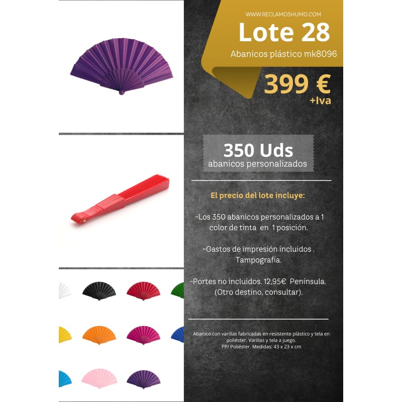 LOTE 28: ABANICOS PLASTICO