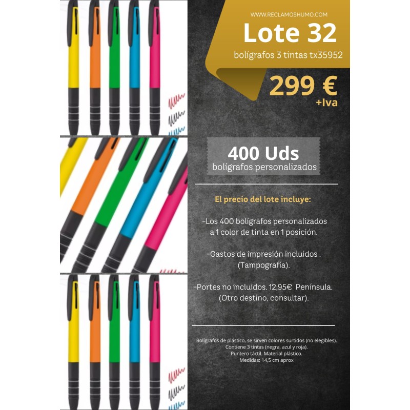 LOTE 32: BOLIGRAFO TRES COLORES