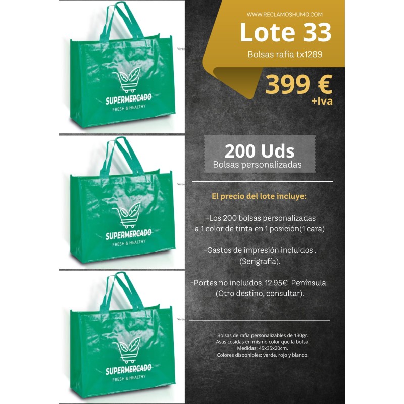 LOTE 33: BOLSA RAFIA