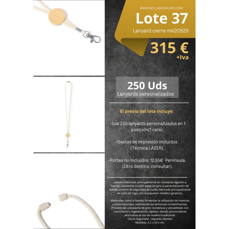 LOTE 37: LANYARD CIERRE SEGURIDAD